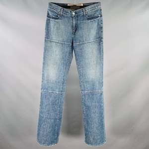 BUCKLER Blue Cotton Denim Straight Jeans
